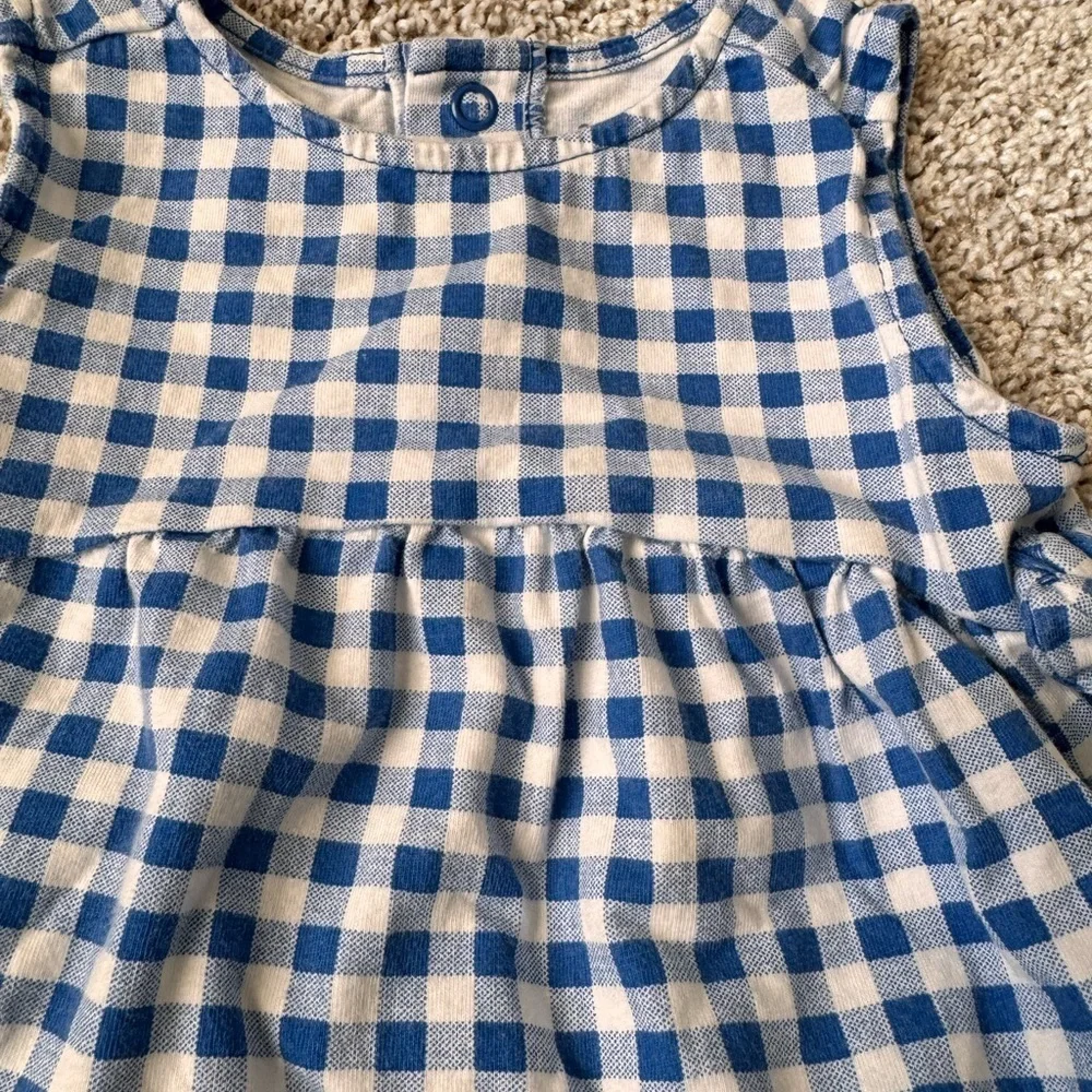Carter’s Baby Girl Blue Gingham Dress & Bloomer Set baby outfit- Size 18 Months